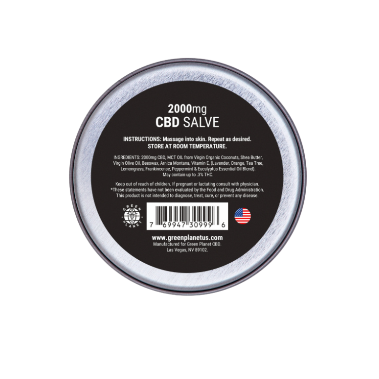 Pain Relief Salve 1000/2000Mg CBD 2 Oz.