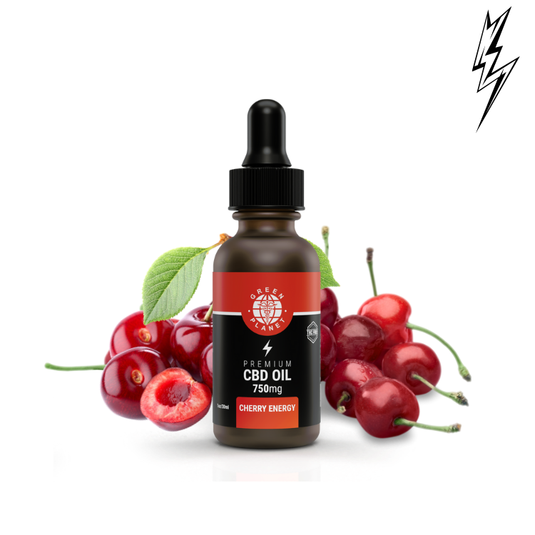 Energy Boost Tincture 750/1500Mg CBD Cherry Flavor 30ml – Green Planet