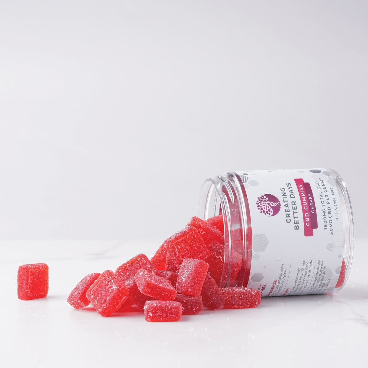 Cherry CBD Gummies 1500 MG Mix Gummies - THC Free - Green Planet