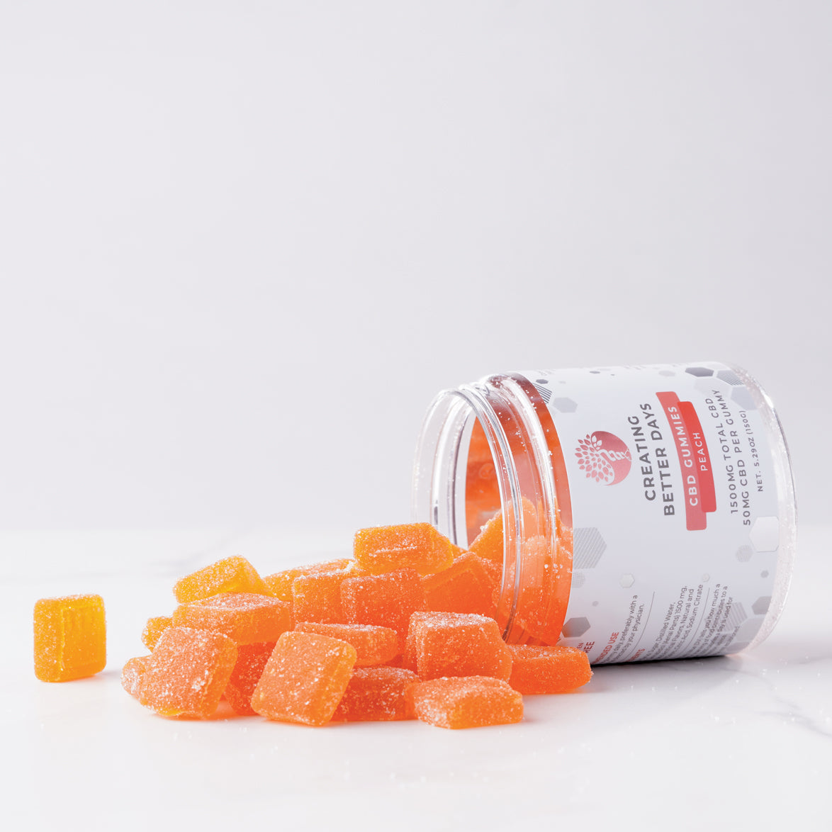 Peach CBD Gummies 1500 MG Mix Gummies - Green Planet