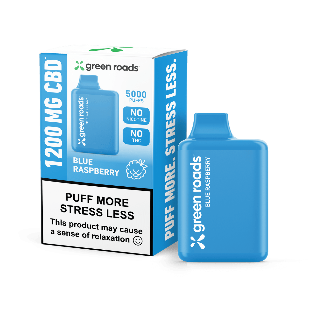 Green Roads CBD Puff Blue Raspberry - 1200mg Green Planet Green Roads CBD Puff Blue Raspberry - 1200mg Green Planet
