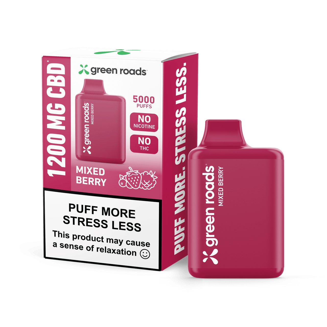Green Roads CBD Puff Mixed Berry - 1200mg Green Planet Green Roads CBD Puff Mixed Berry - 1200mg Green Planet