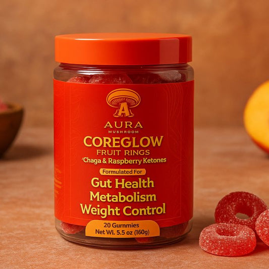 COREGLOW Fruit Rings - Chaga & Raspberry Ketones | Aura Mushroom