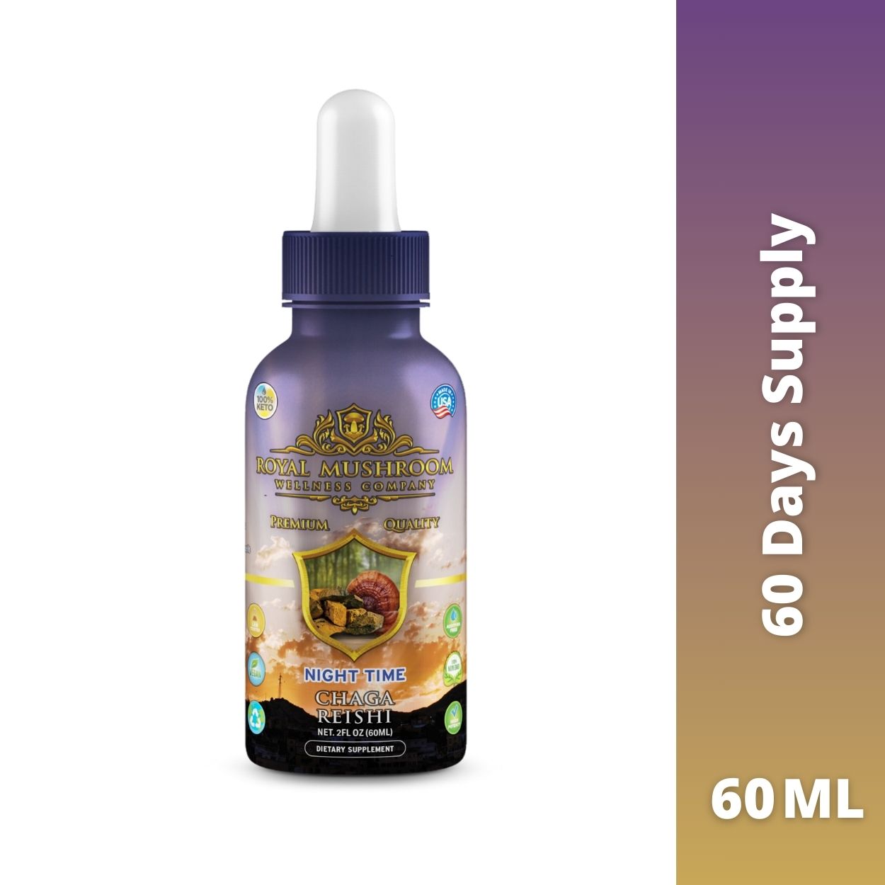 Night Time Tincture | Chaga & Reishi Extract servings - Green Planet