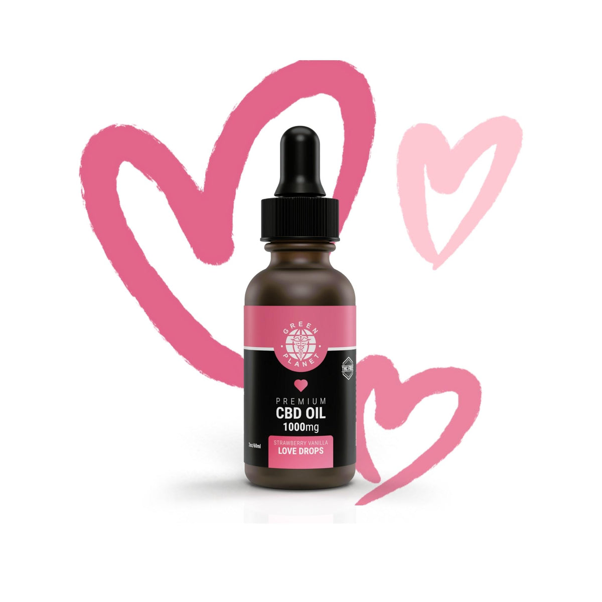 Broad Spectrum Love Drops Tincture 500Mg/1000MG CBD 30ml