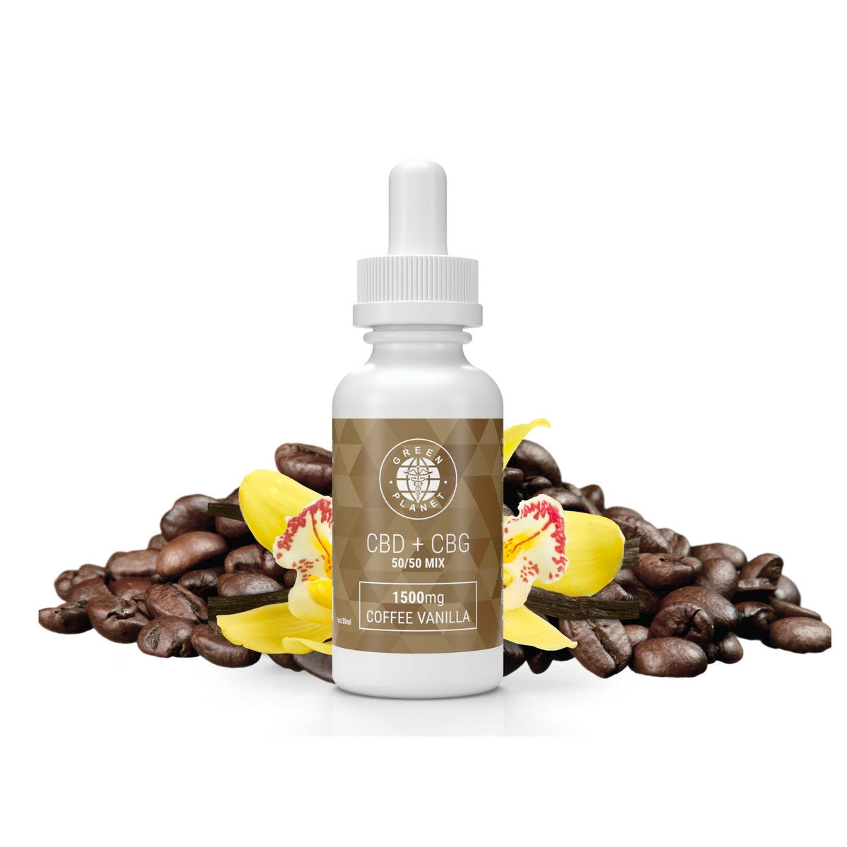 CBD + CBG 750Mg/1500Mg 50/50 Mix Coffee Vanilla Flavor 30ml