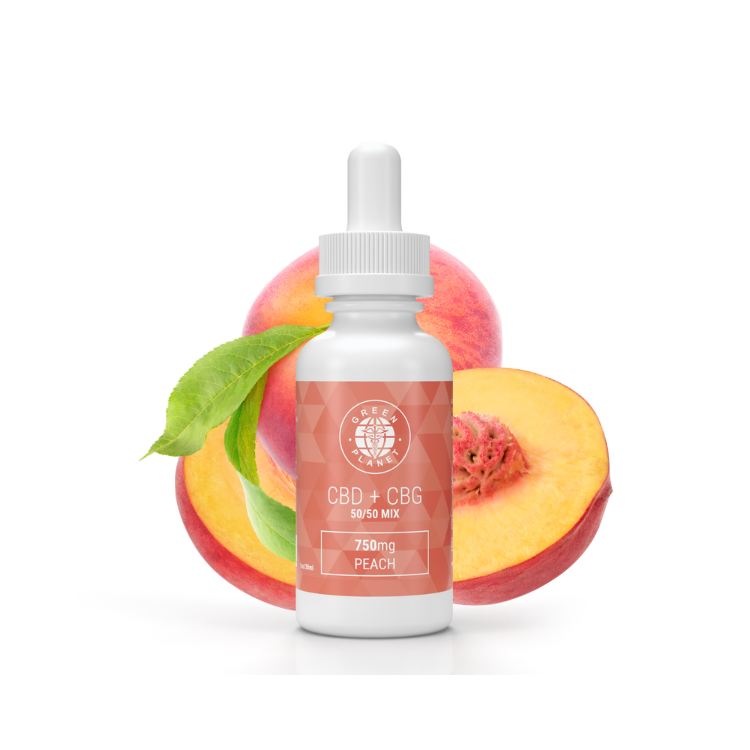 CBD + CBG 750Mg/1500Mg 50/50 Mix Peach Flavor 30ml