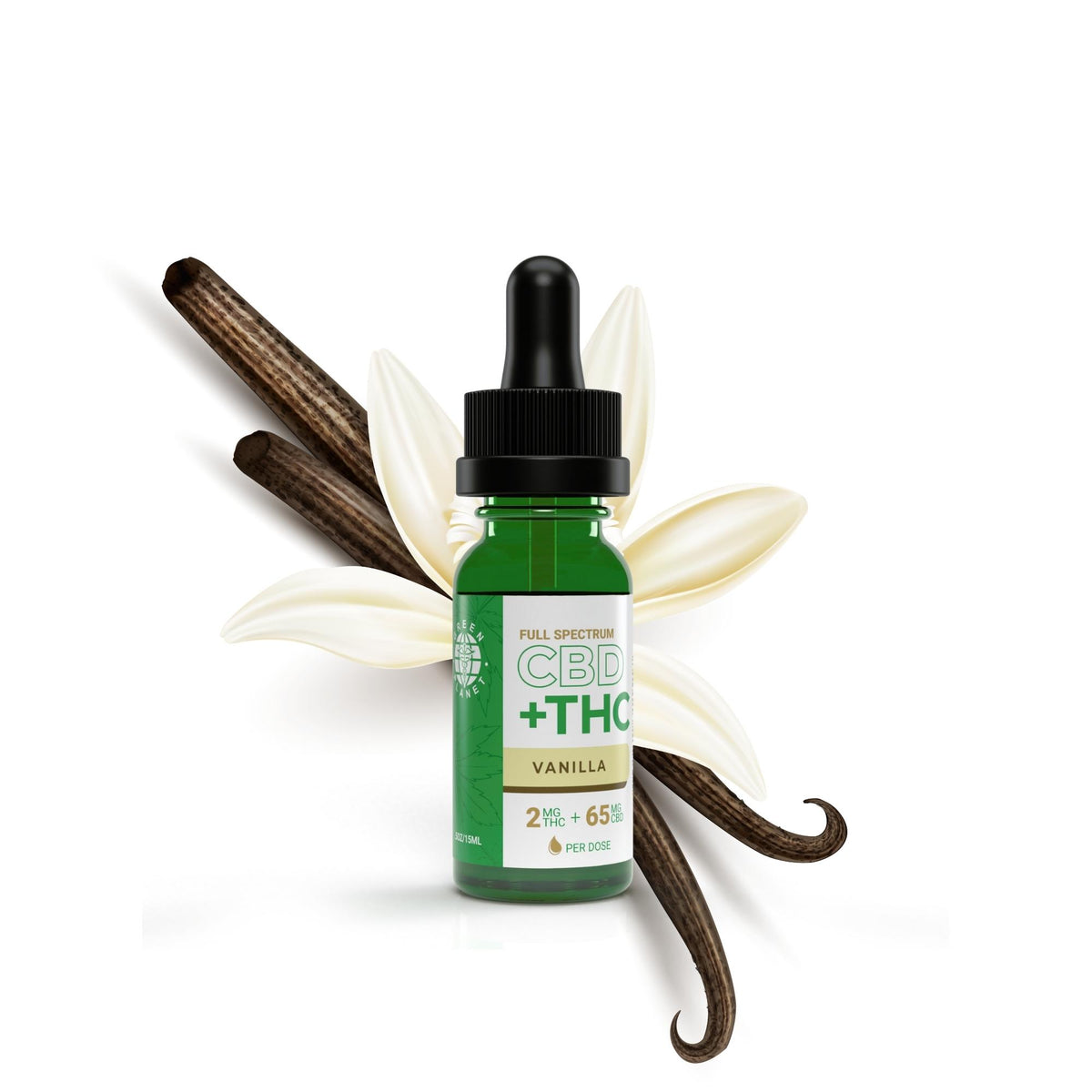 THC Boosted Full Spectrum Tinctures Vanilla Flavor