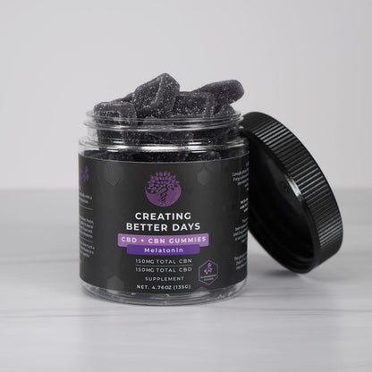 Elderberry Melatonin CBD + CBN Gummies 300 MG Jar - Green Planet