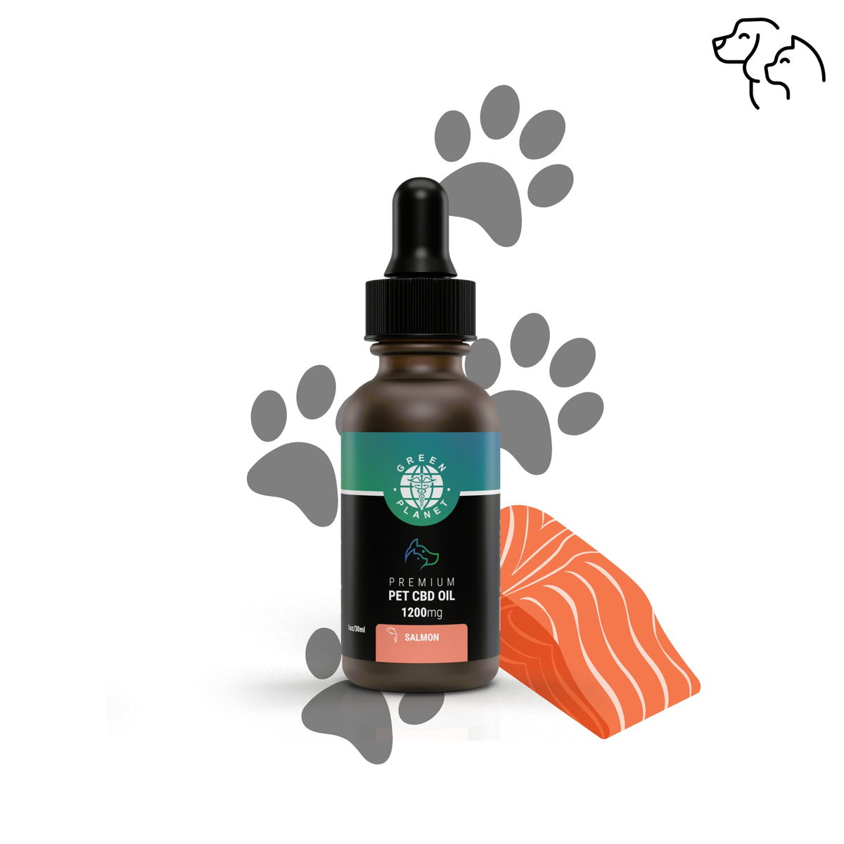 Pet Tinctures 300/600/1200Mg Natural/Salmon Flavor 30ml