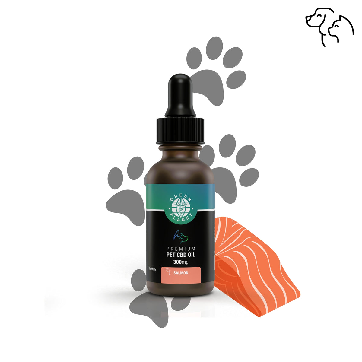 Pet Tinctures 300/600/1200Mg Natural/Salmon Flavor 30ml