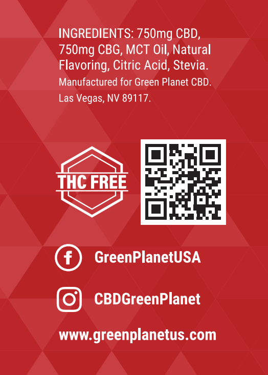 CBD + CBG 750Mg/1500Mg 50/50 Mix Strawberry Flavor 30ml