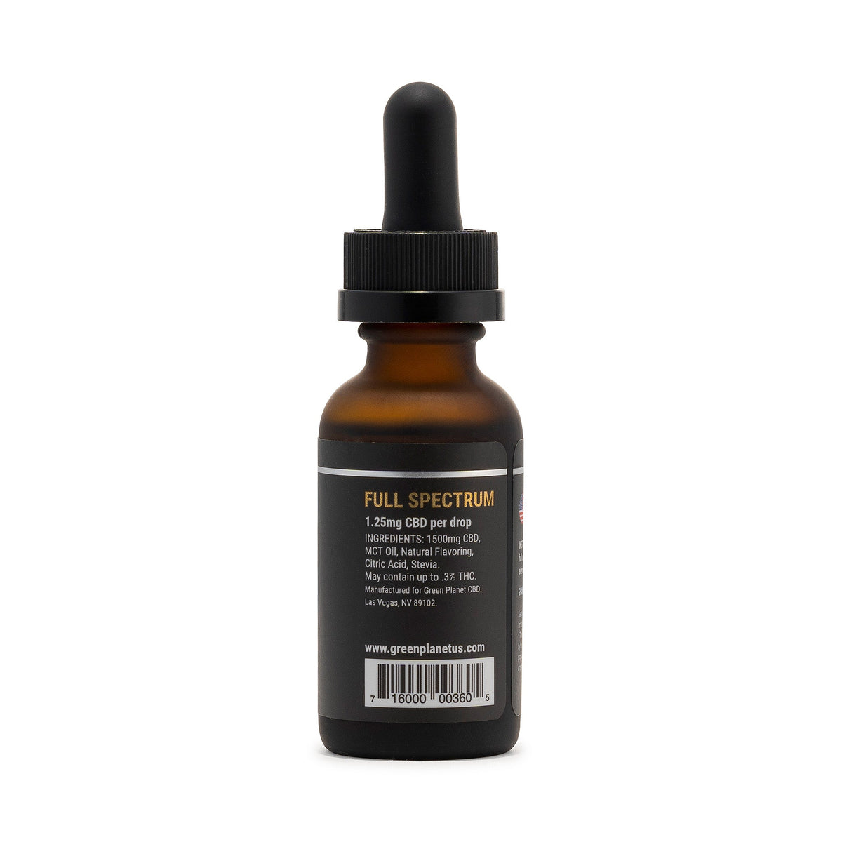 Full Spectrum Tincture 750/1500Mg Strawberry Flavor 30ml