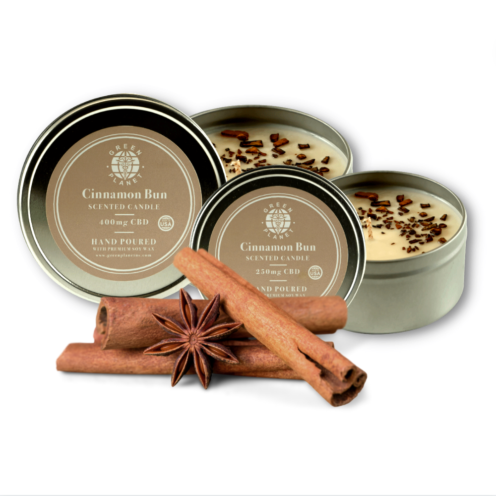 Aromatherapy CBD Candle Cinnamon Bun