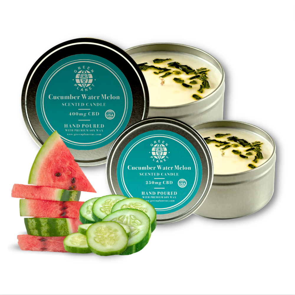 Aromatherapy CBD Candle Cucumber Watermelon
