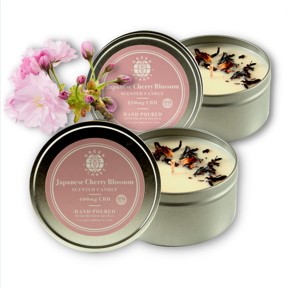 Aromatherapy CBD Candle Japanese Cherry Blossom