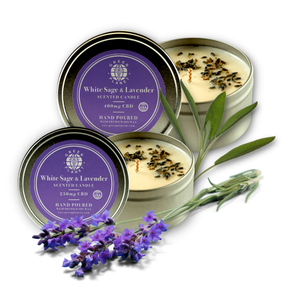 Aromatherapy CBD Candle White Sage & Lavender