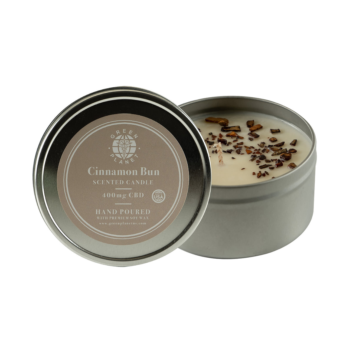 Aromatherapy CBD Candle Cinnamon Bun